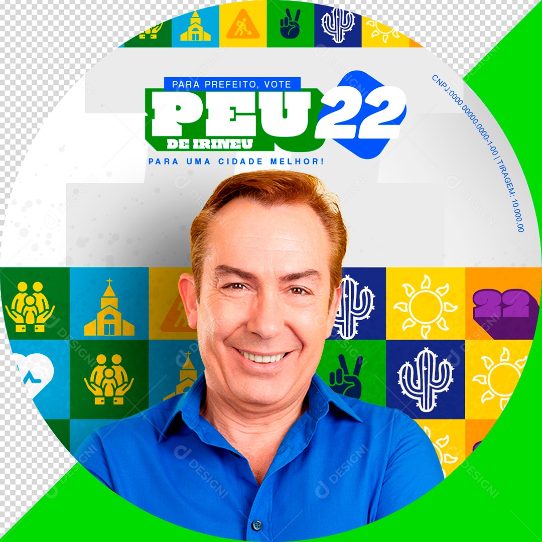 Flyer Política Adesivaço Social Media PSD Editável