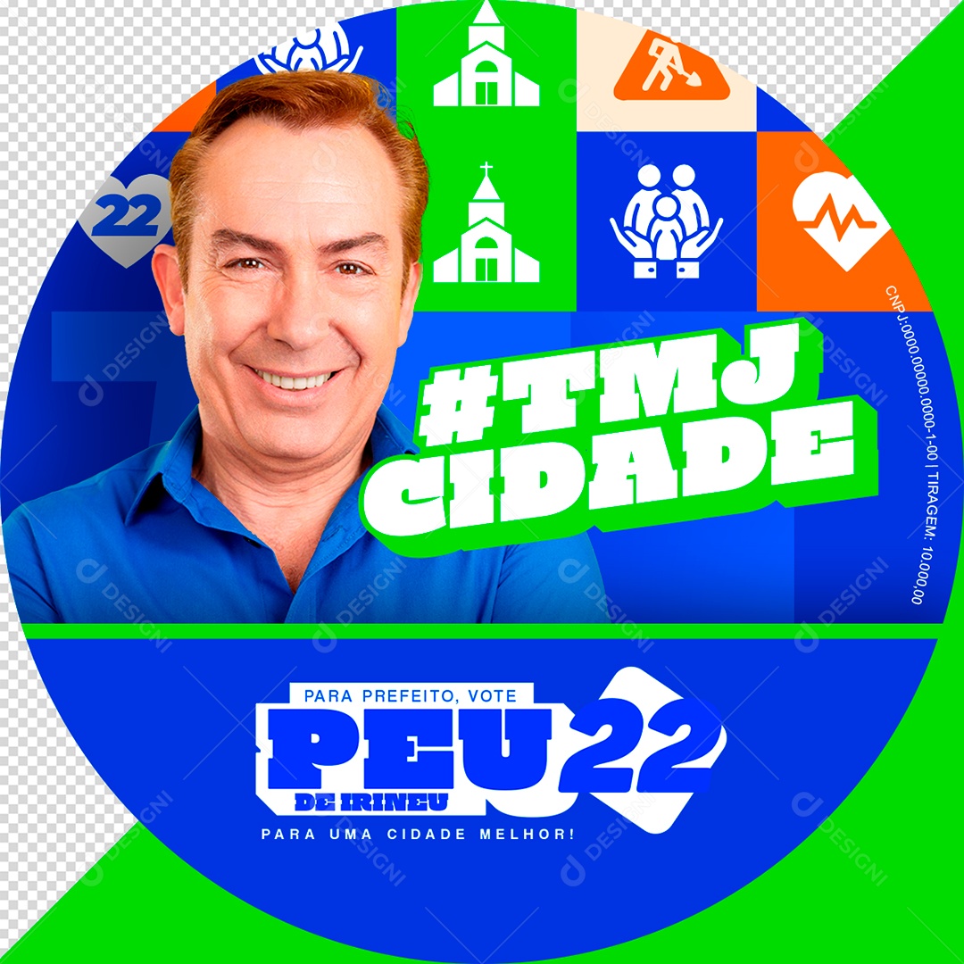 Flyer Política Adesivaço Social Media PSD Editável