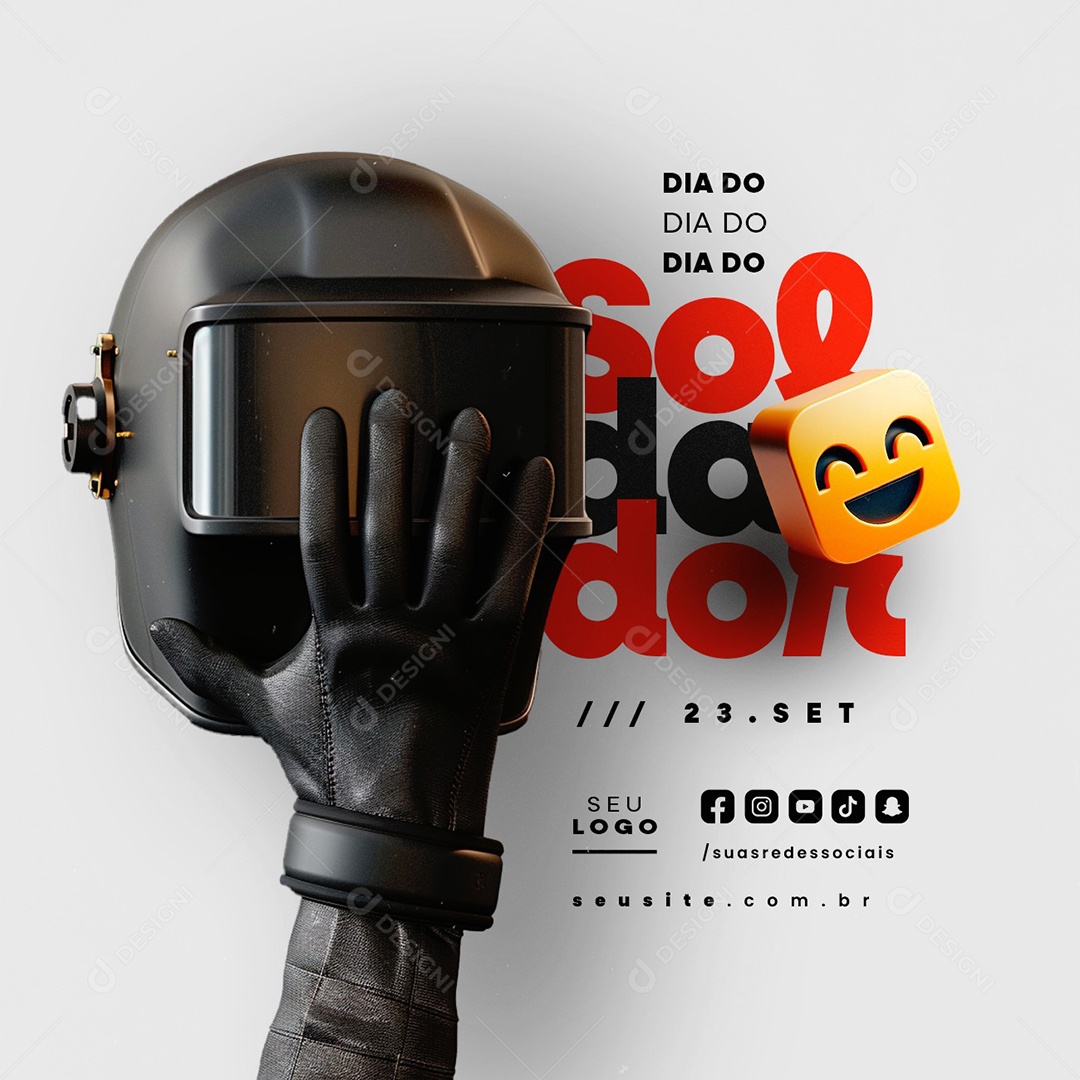 Social Media Dia do Soldador 23 de Setembro PSD Editável
