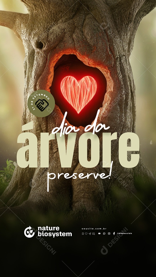 Story Dia da Árvore 21 de Setembro Preserve Social Media PSD Editável