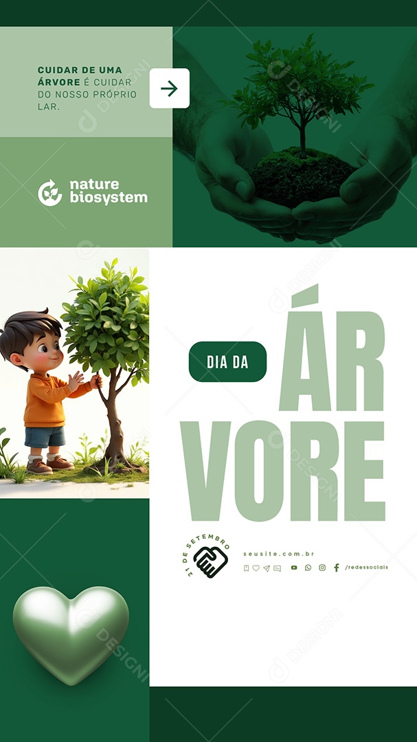 Story Dia da Árvore 21 de Setembro Social Media PSD Editável