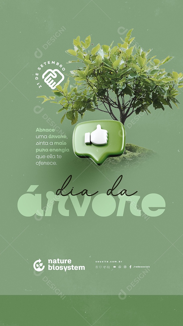 Story Dia da Árvore 21 de Setembro Abrace uma Árvore Social Media PSD Editável