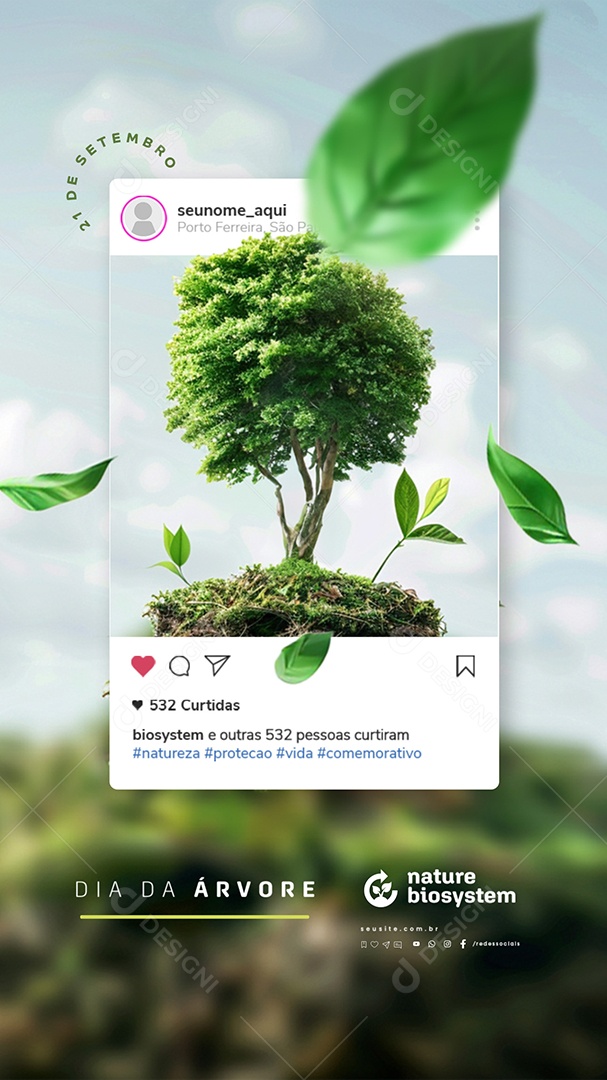 Story Dia da Árvore 21 de Setembro Social Media PSD Editável