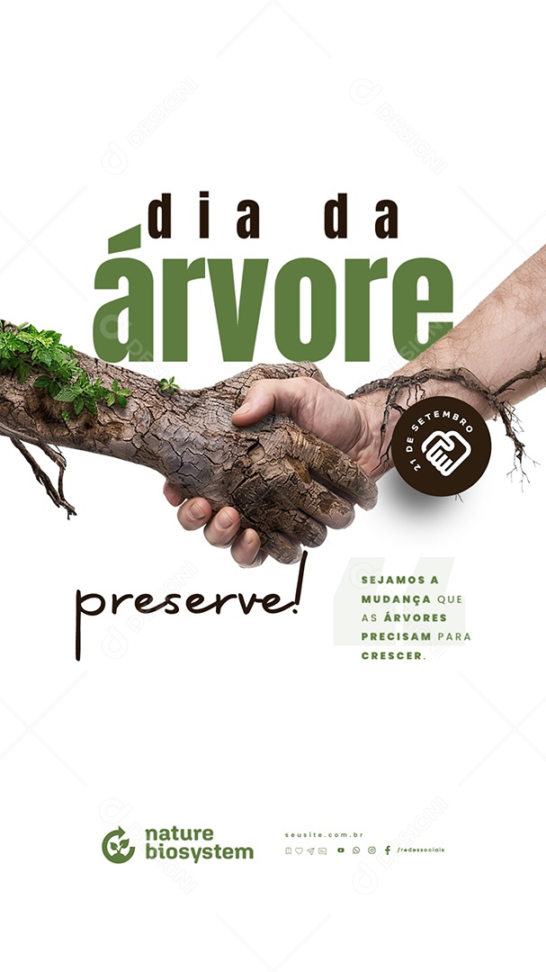 Story Dia da Árvore 21 de Setembro Preserve Social Media PSD Editável