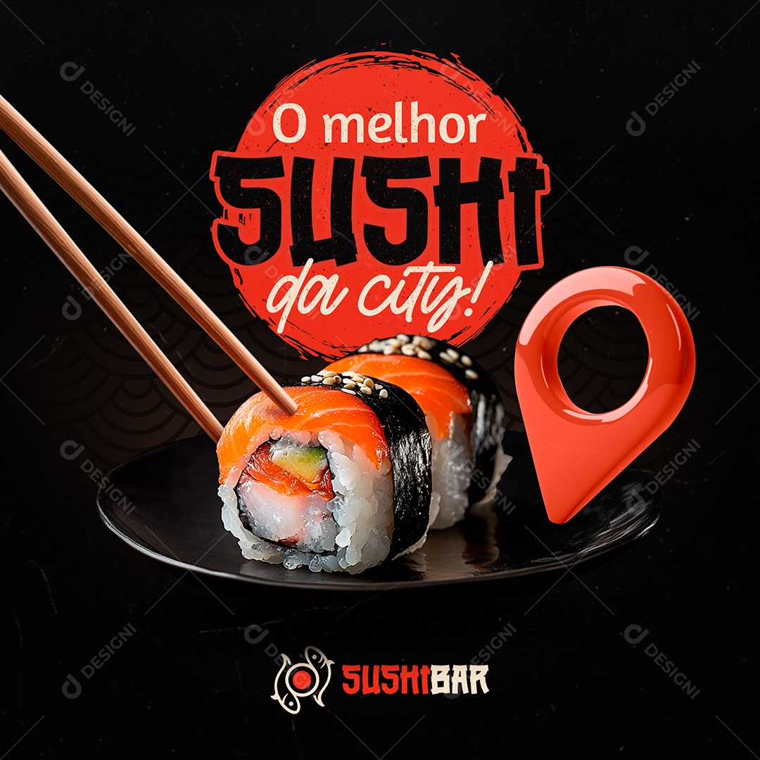 O Melho Sushi Social Media PSD Editável