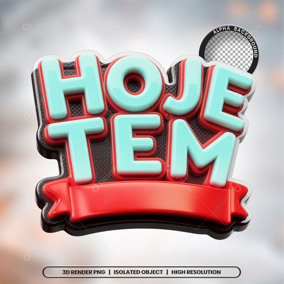 Selo 3D Render Hoje Tem Elemento Ícone PSD
