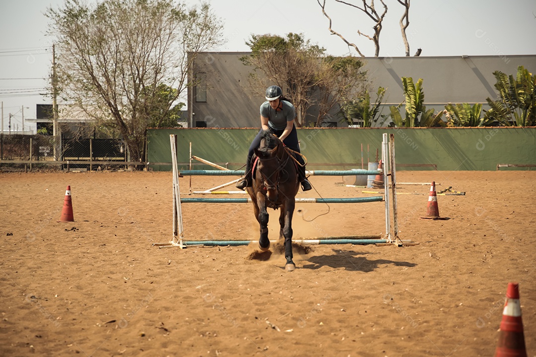 Woman in hips training