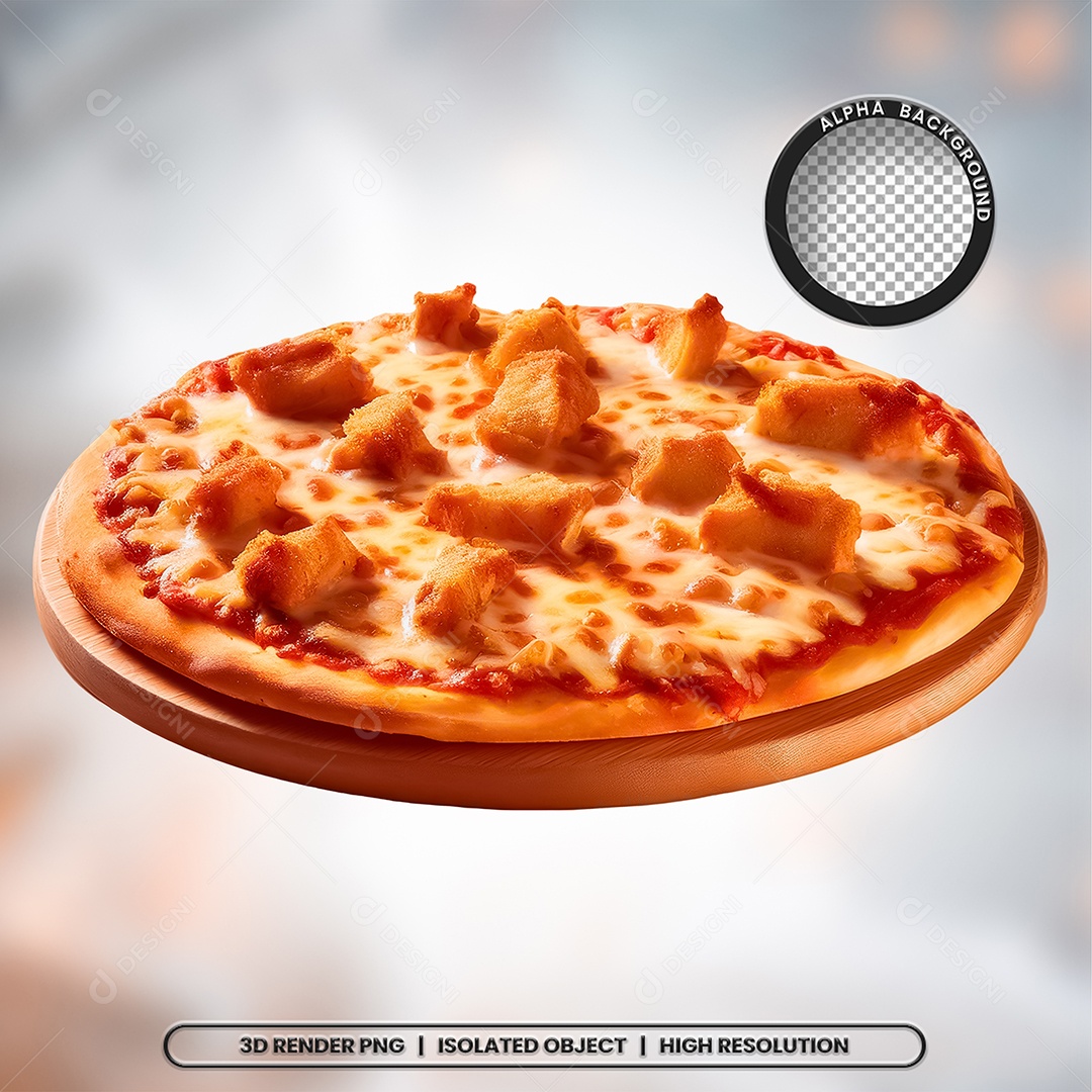 Seal 3D Render Pizza Pizzerias Element Icon PSD
