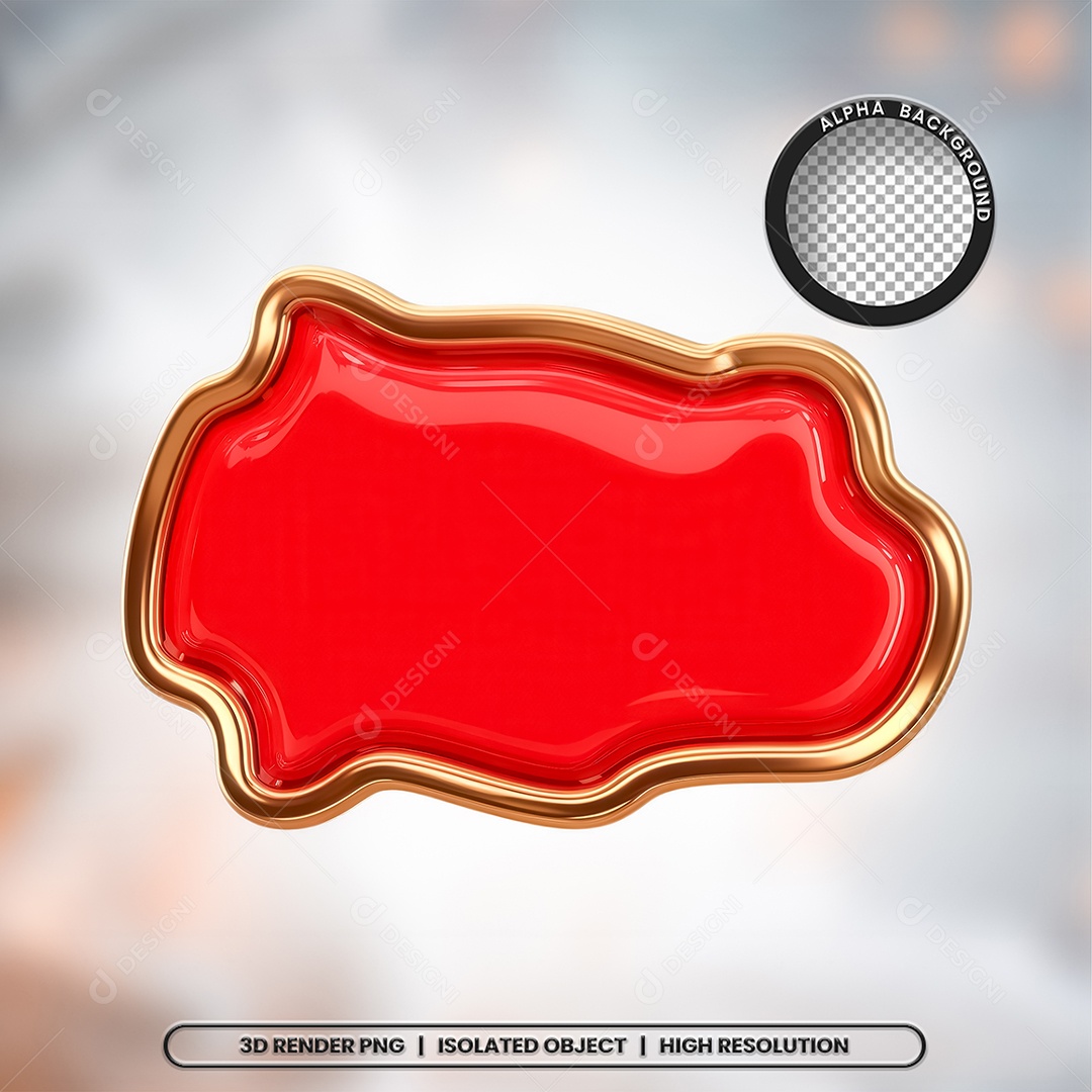 Selo 3D Render Placa De Natal Elemento Ícone PSD