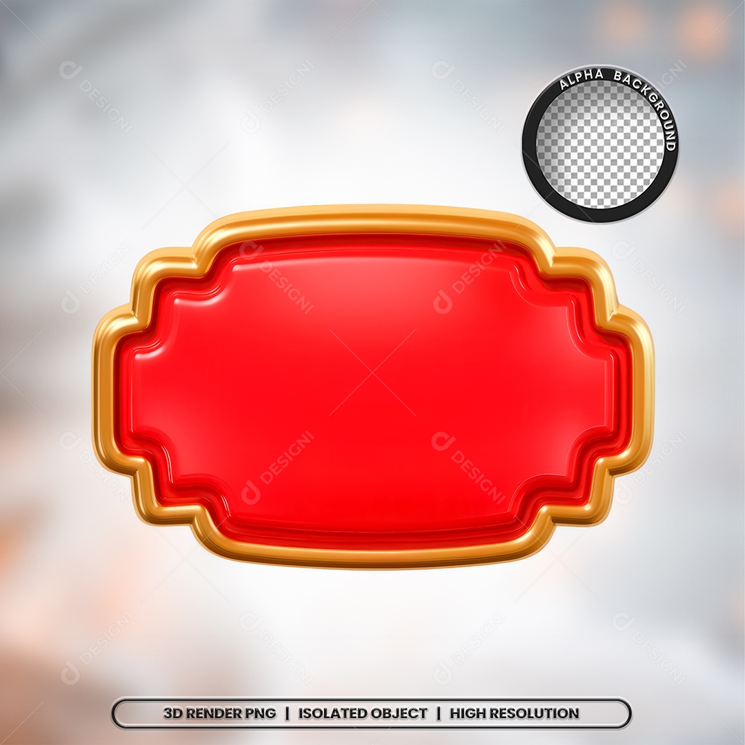 Selo 3D Render Placa De Natal Elemento Ícone PSD