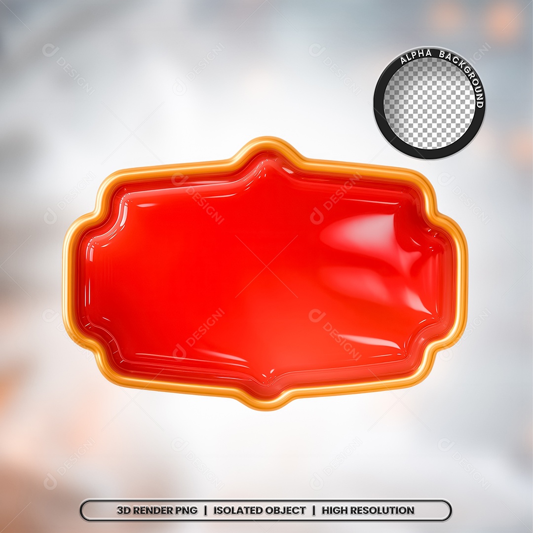 Selo 3D Render Placa De Natal Elemento Ícone PSD