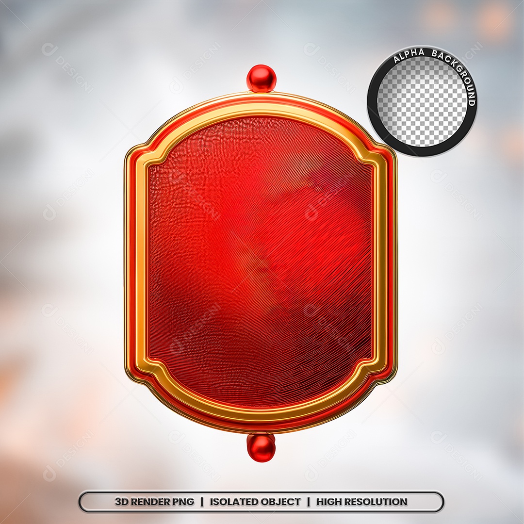 Selo 3D Render Placa De Natal Elemento Ícone PSD