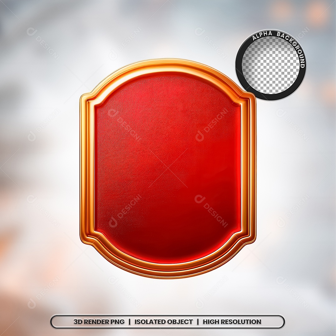 Selo 3D Render Placa De Natal Elemento Ícone PSD