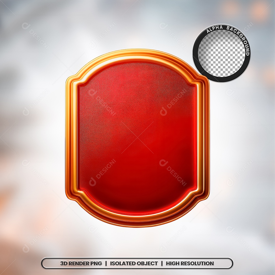 Selo 3D Render Placa De Natal Elemento Ícone PSD