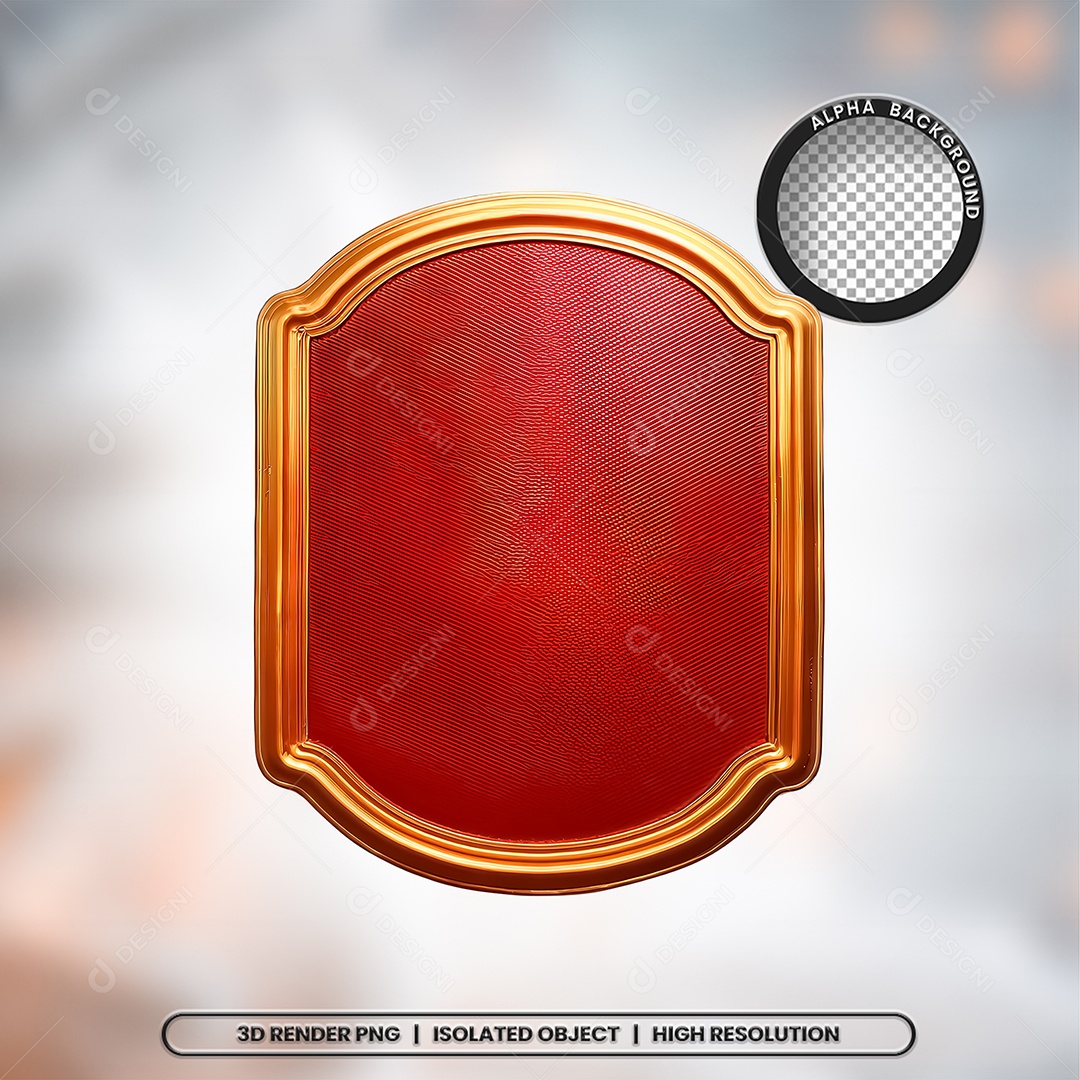 Selo 3D Render Placa De Natal Elemento Ícone PSD