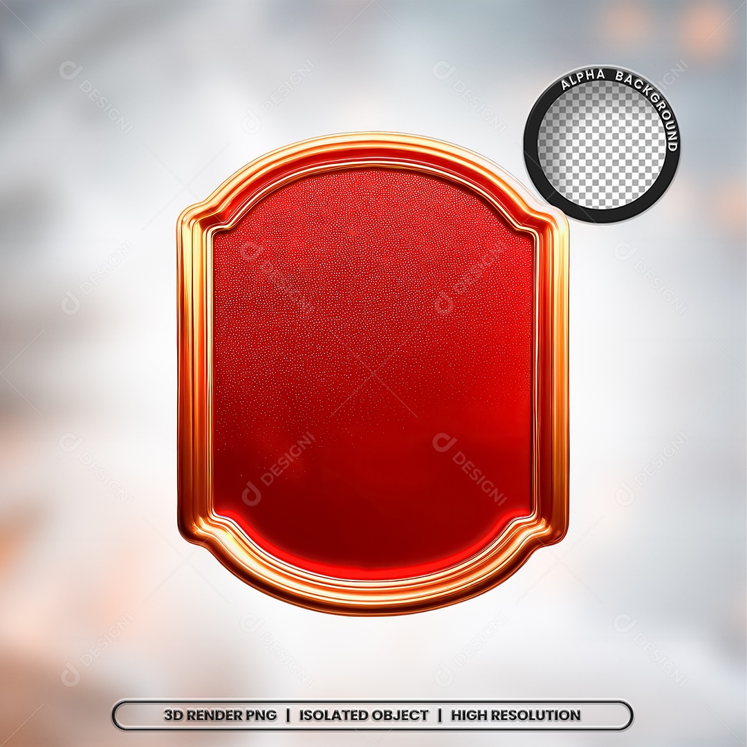 Selo 3D Render Placa De Natal Elemento Ícone PSD