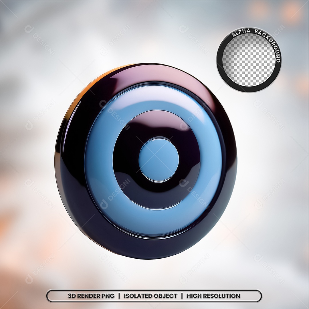 Elemento 3D Alvo para Composição PSD