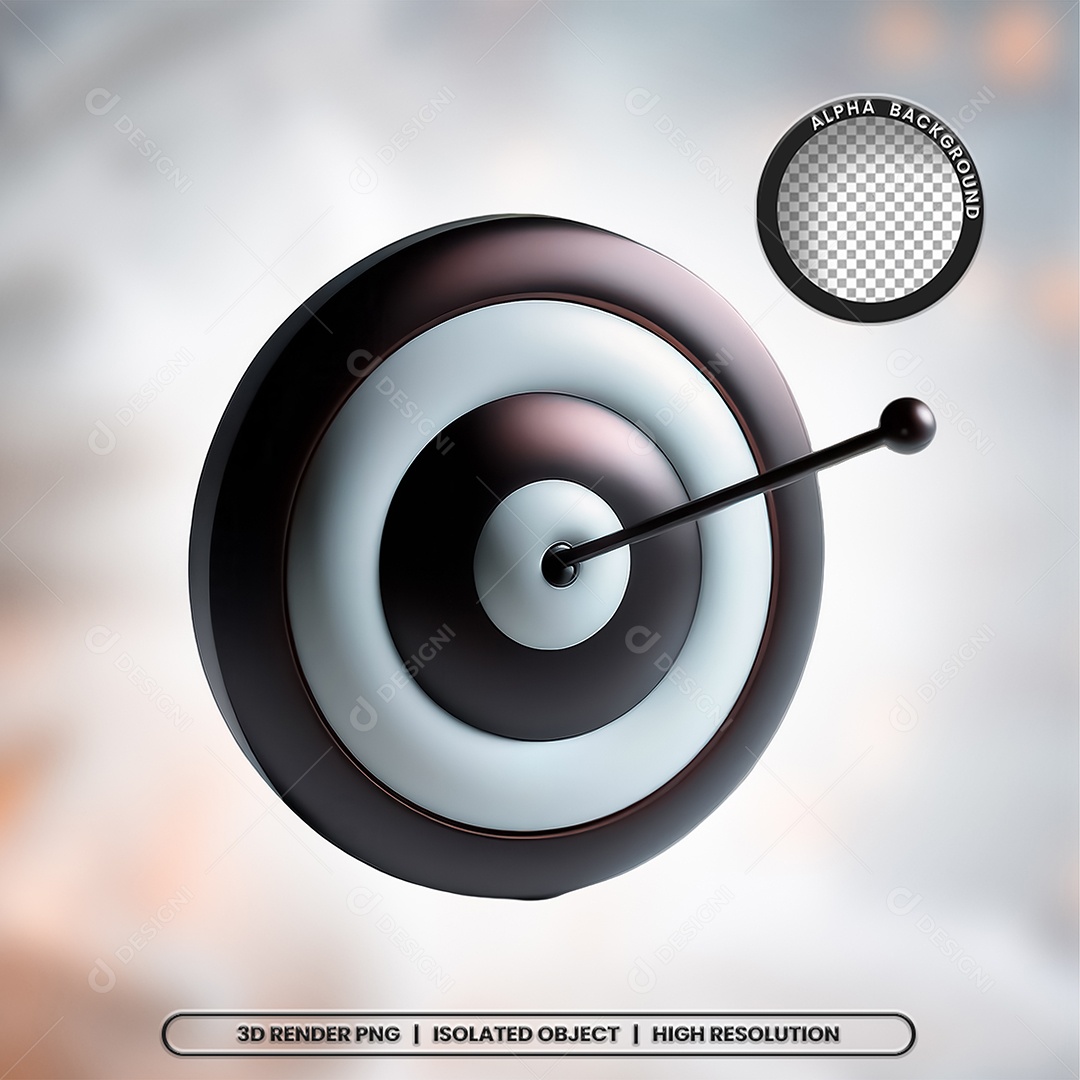 Elemento 3D Alvo para Composição PSD