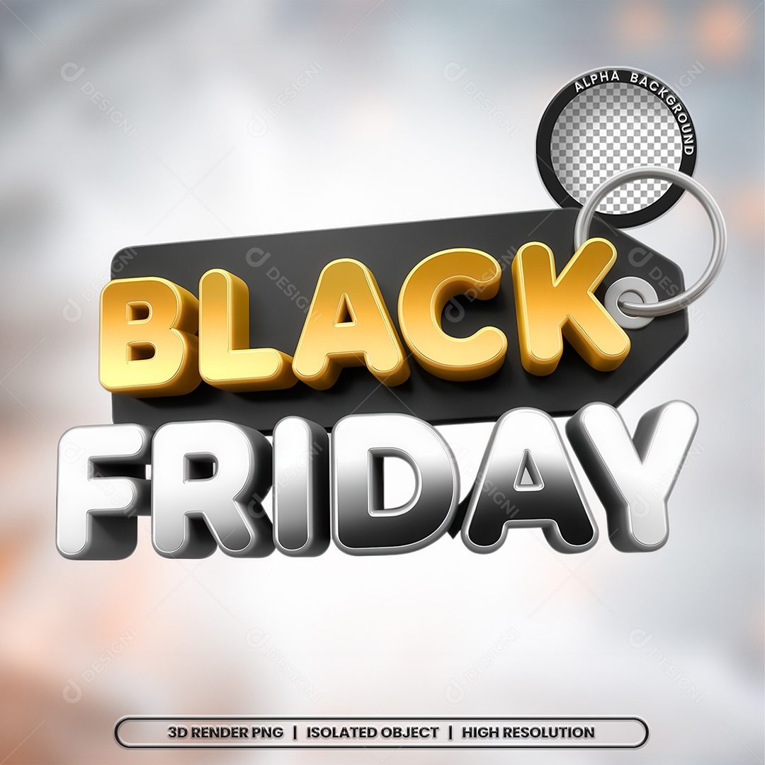 Black Friday Selo 3D Composição PSD
