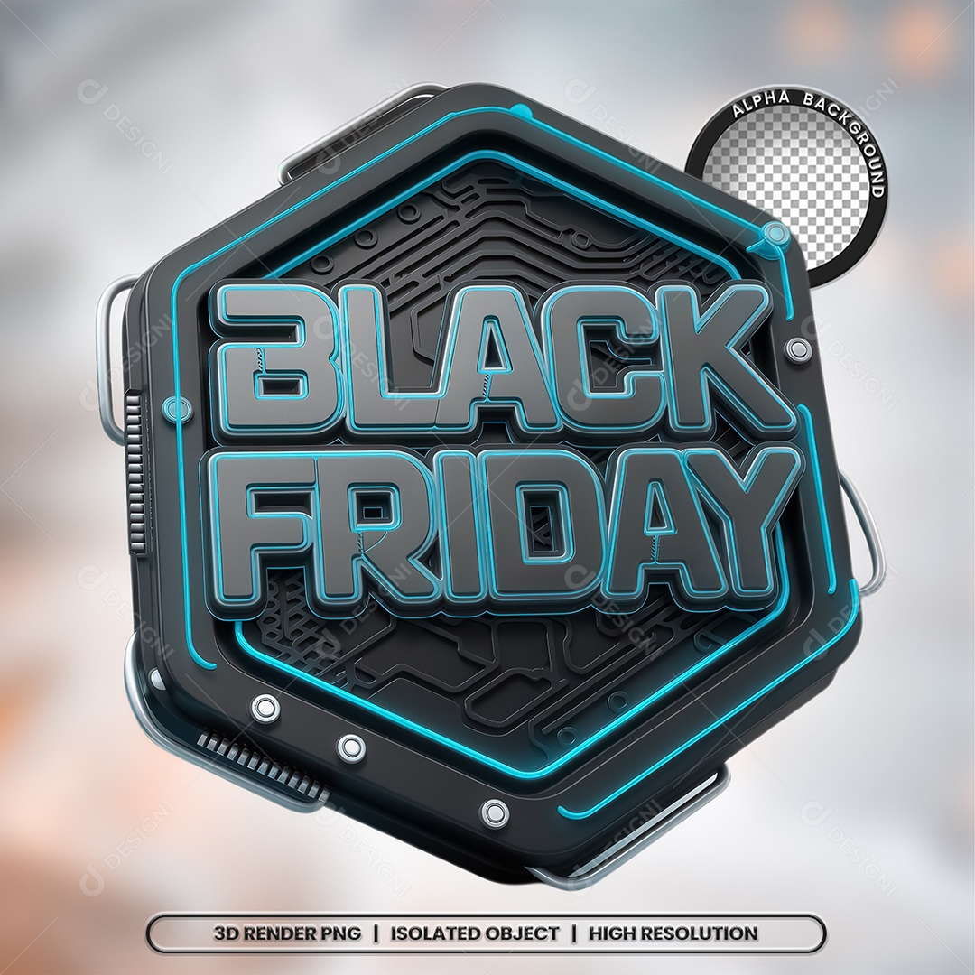 Black Friday Selo 3D Composição PSD