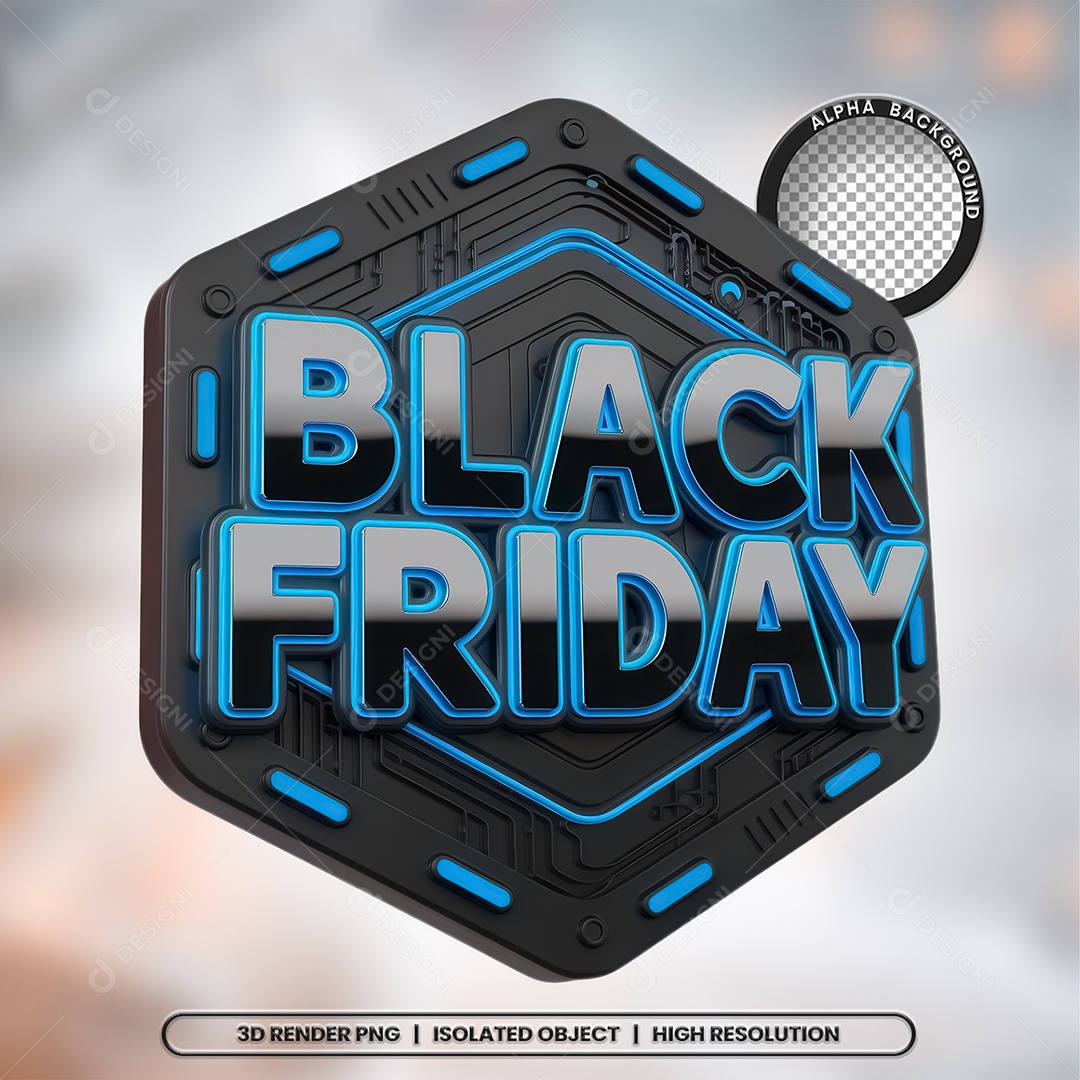 Black Friday Selo 3D Composição PSD