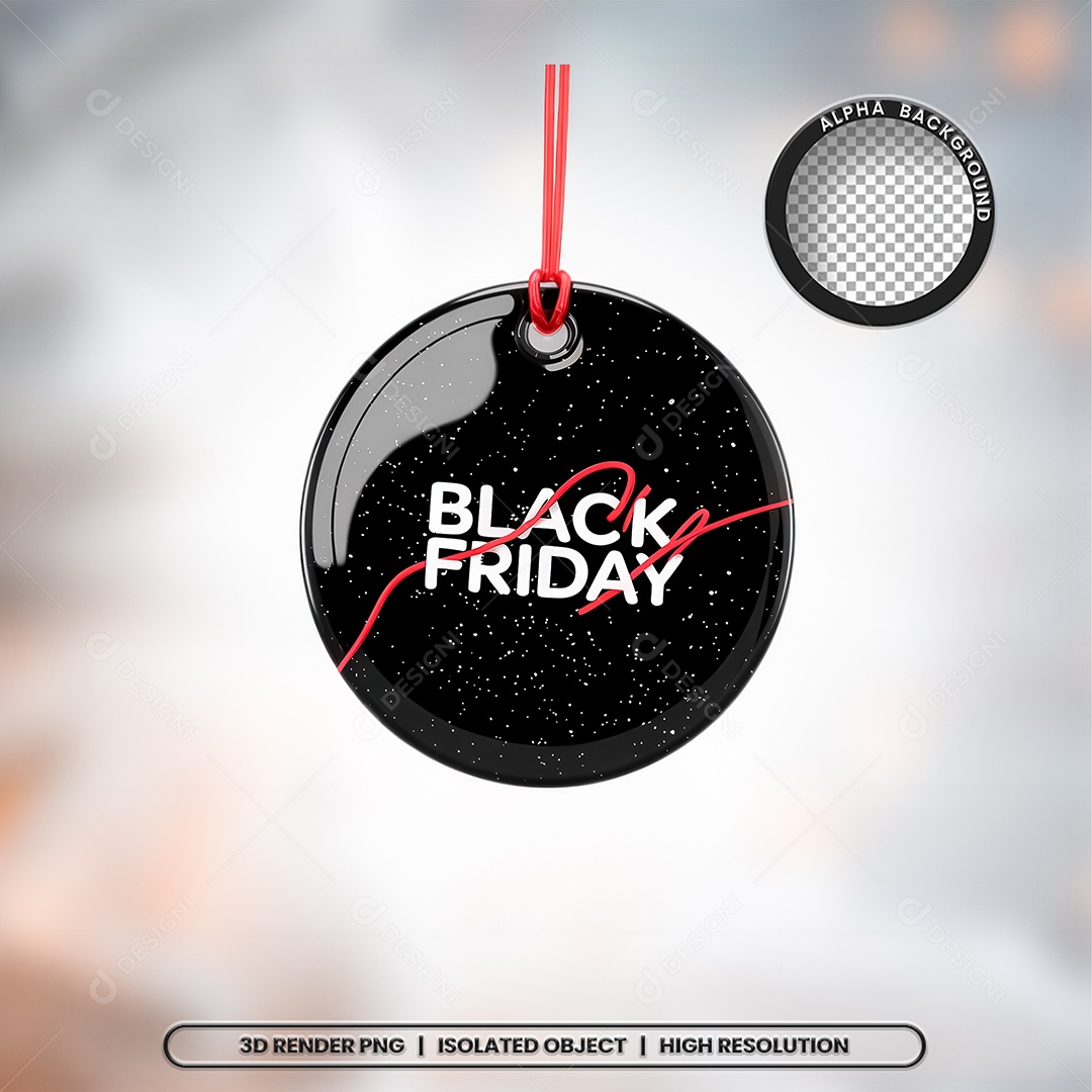 Black Friday Selo 3D para Composição PSD
