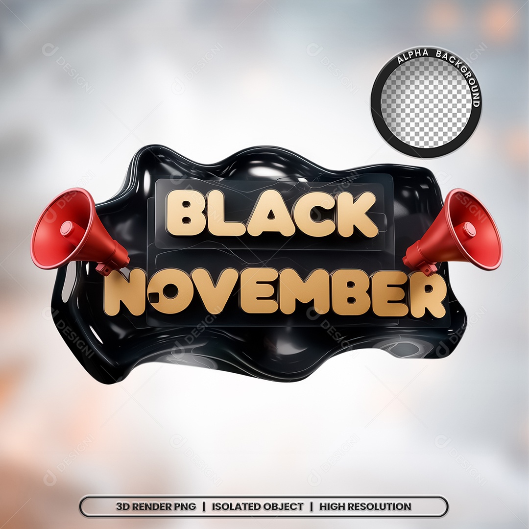 Black Friday Selo 3D Composição PSD