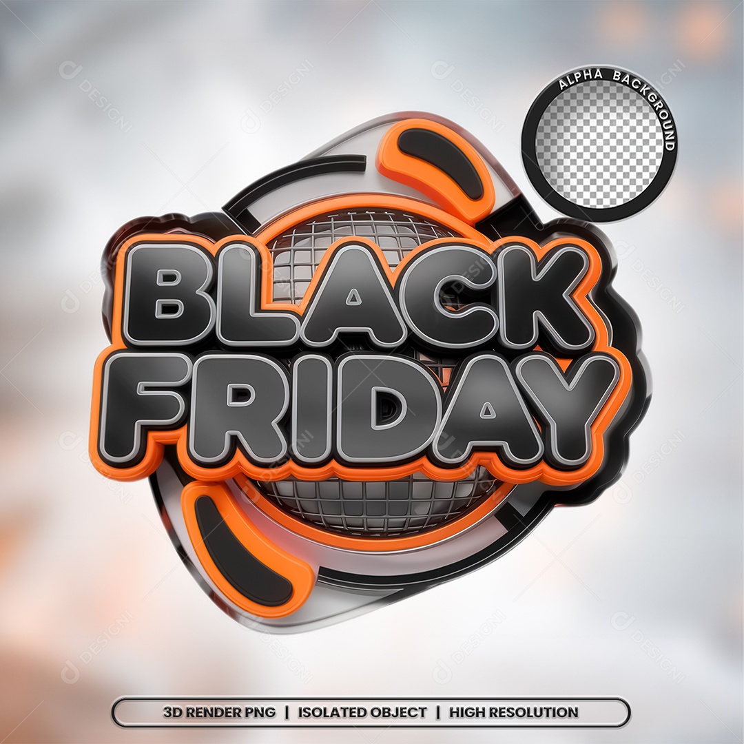 Black Friday Selo 3D Composição PSD