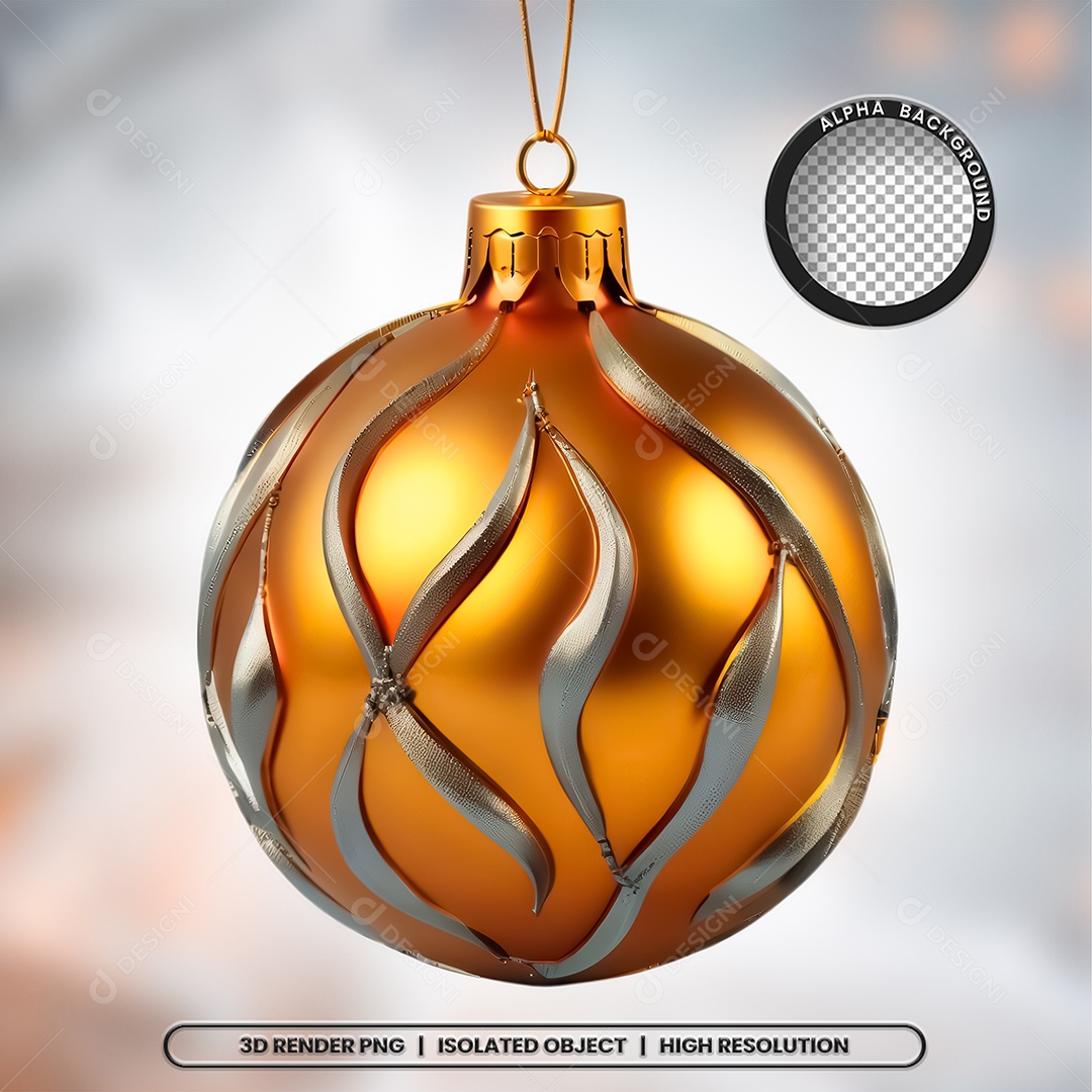 3D Element Christmas Decoration Composition PSD