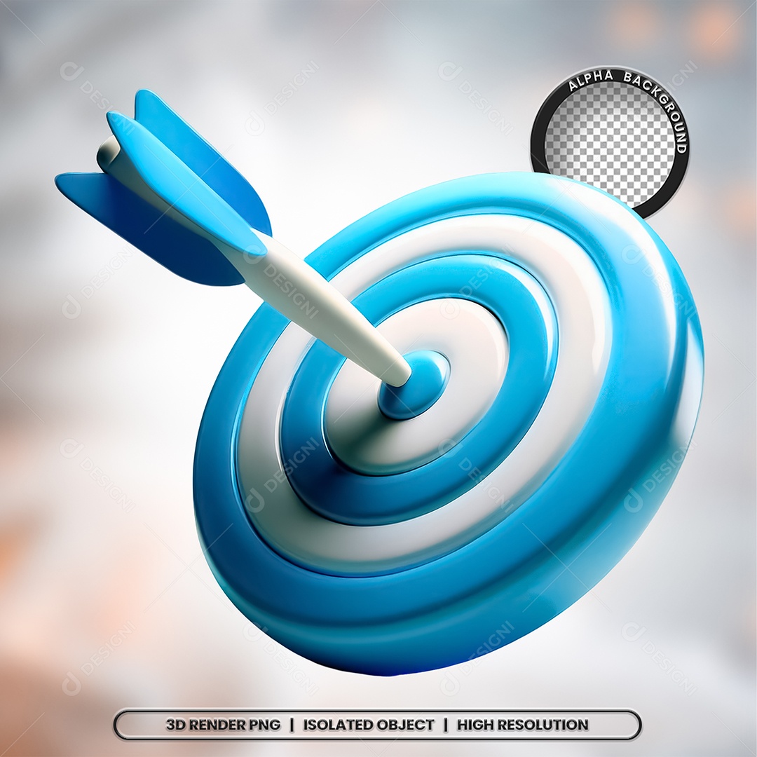 Elemento 3D Alvo para Composição PSD