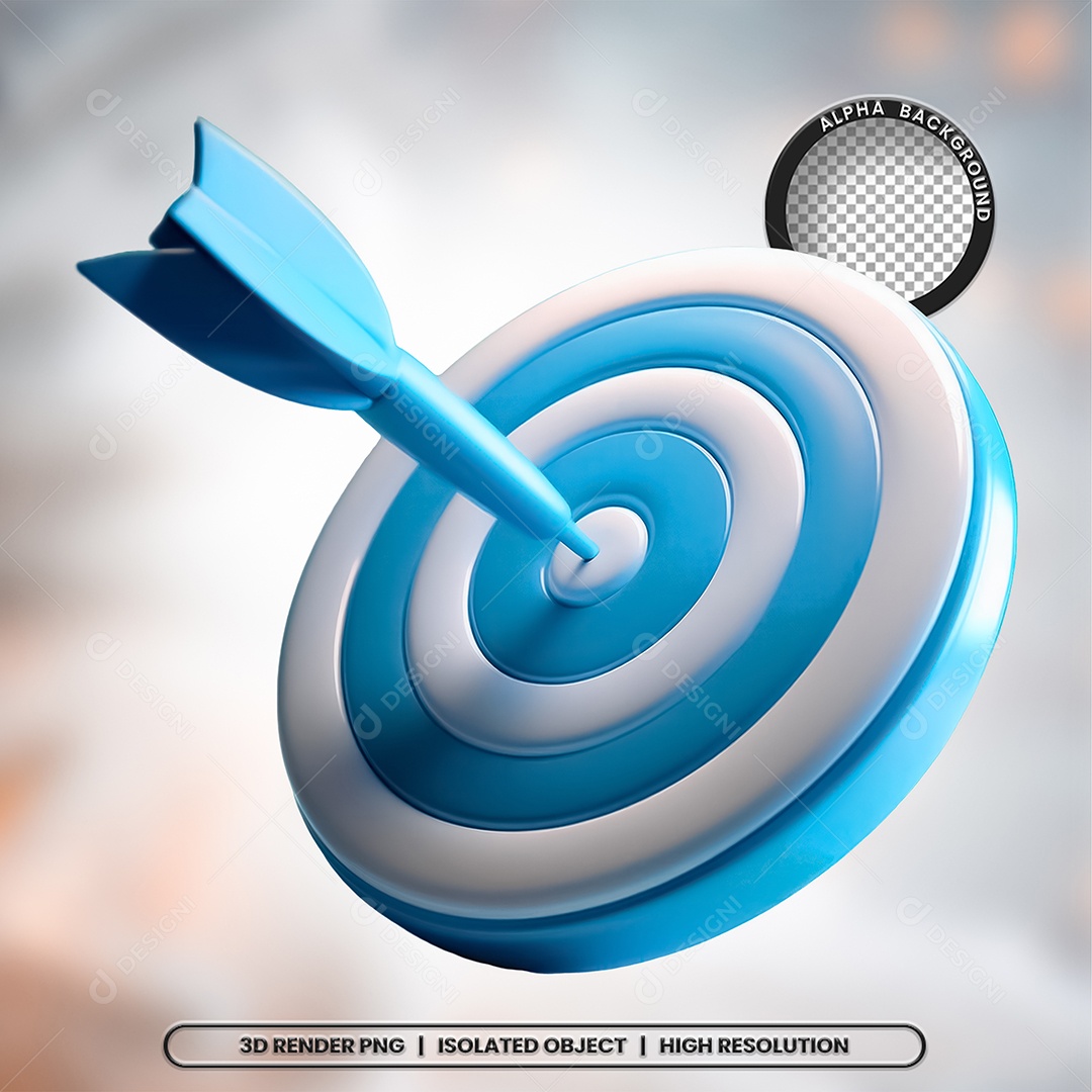 Elemento 3D Alvo para Composição PSD