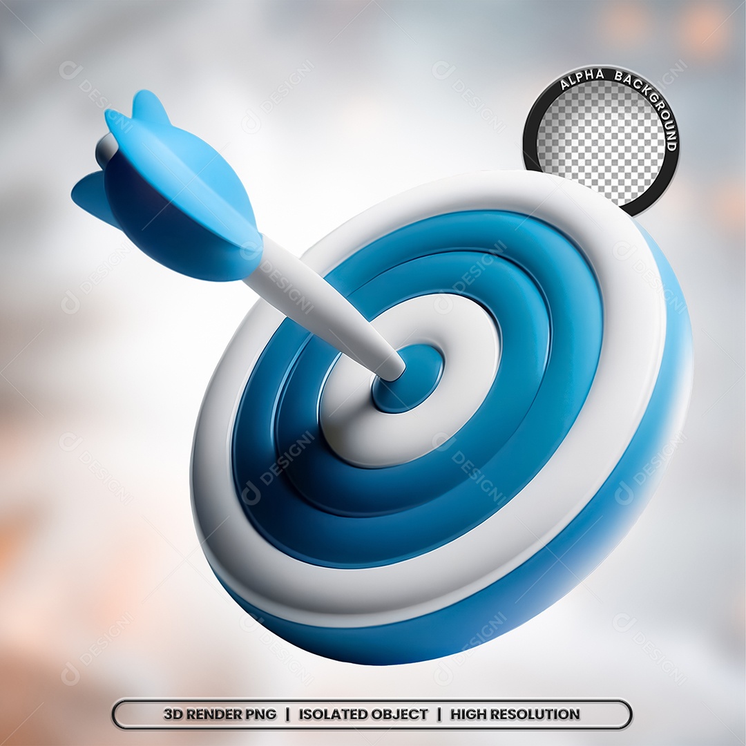 Elemento 3D Alvo para Composição PSD