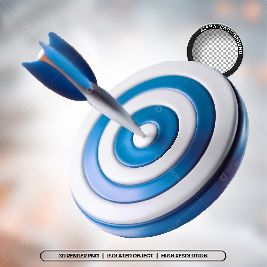 Elemento 3D Alvo para Composição PSD