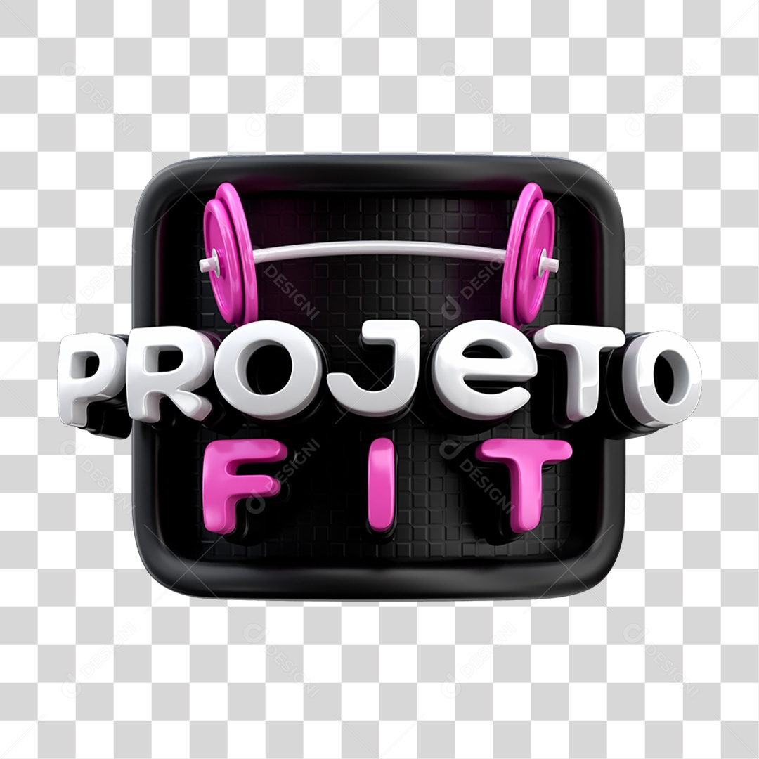Selo 3D Projeto Fit PNG Transparente
