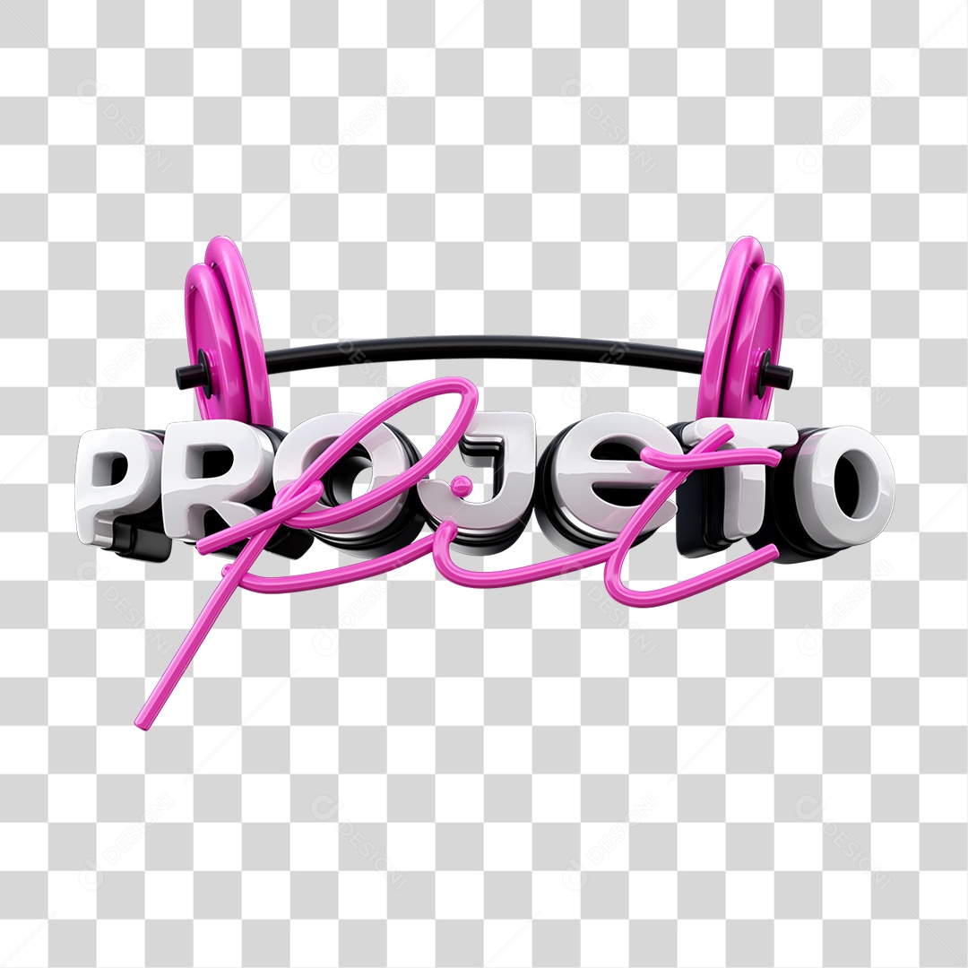 Selo 3D Projeto Fit PNG Transparente