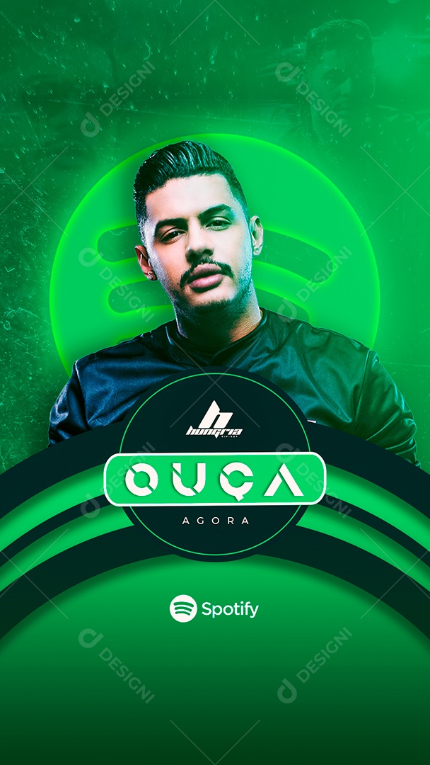 Story Flyer Hungria Ouça Agora Social Media PSD Editável