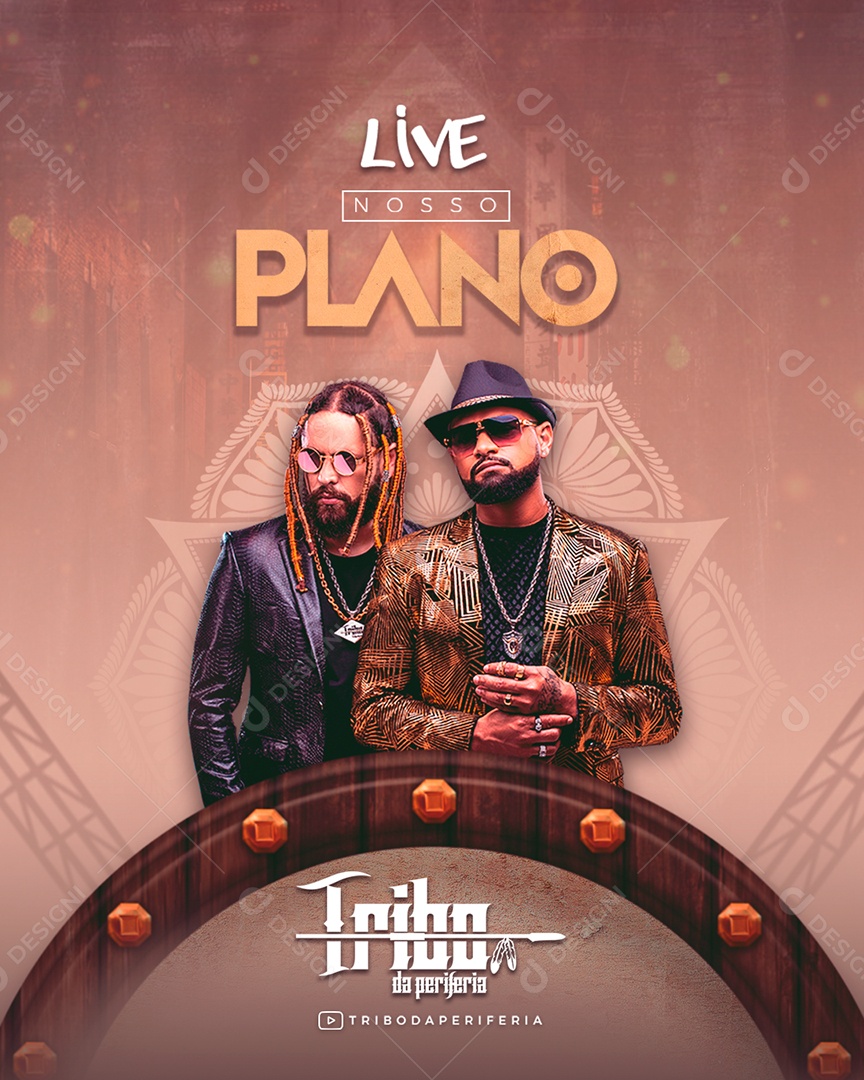 Feed Flyer Live Nosso Plano Social Media PSD Editável