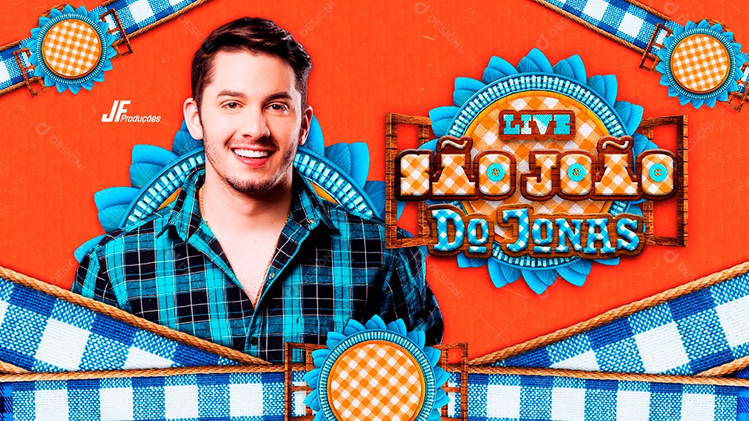 Banner Flyer Live São João Do Jonas Social Media PSD Editável