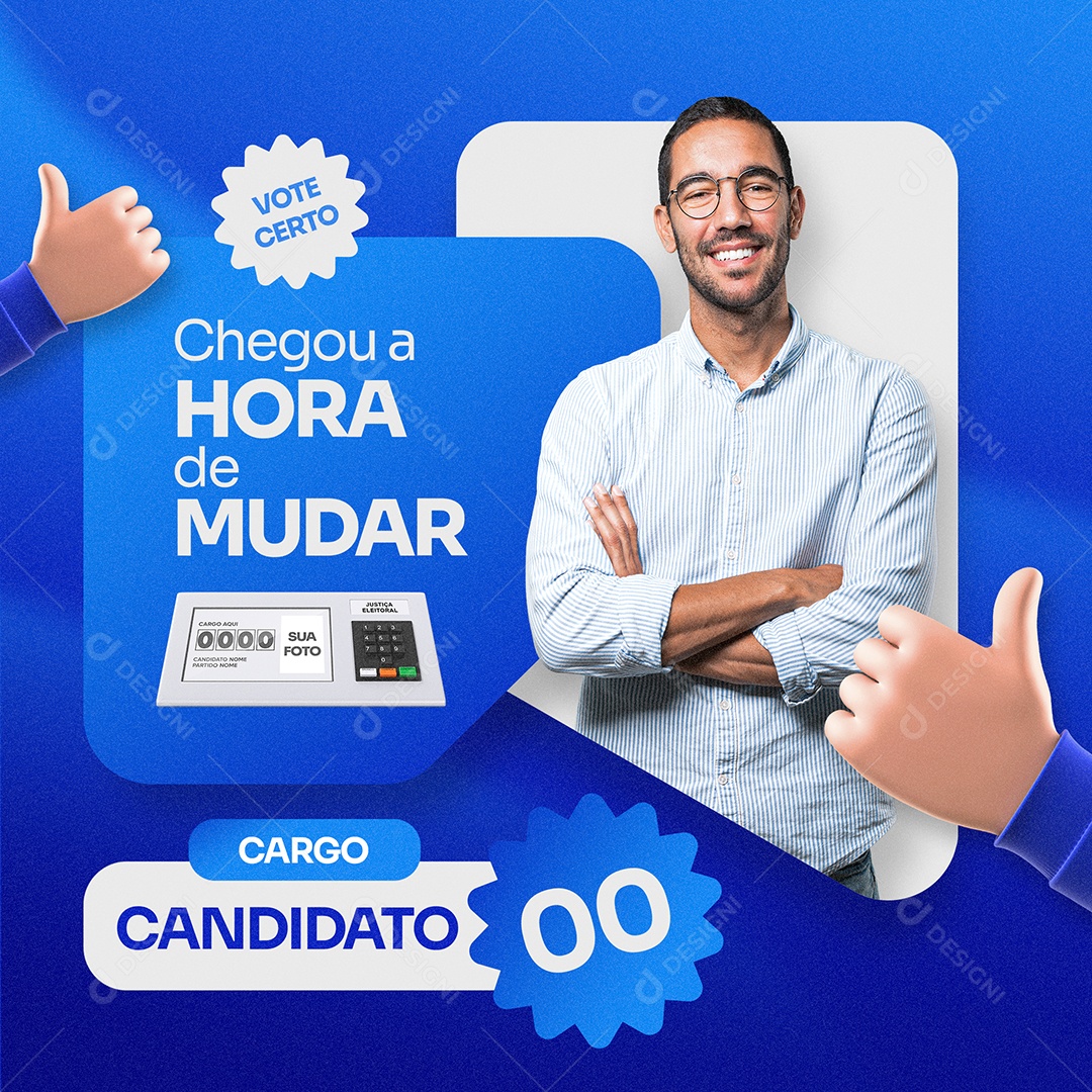 Política Eleição Social Media PSD Editável