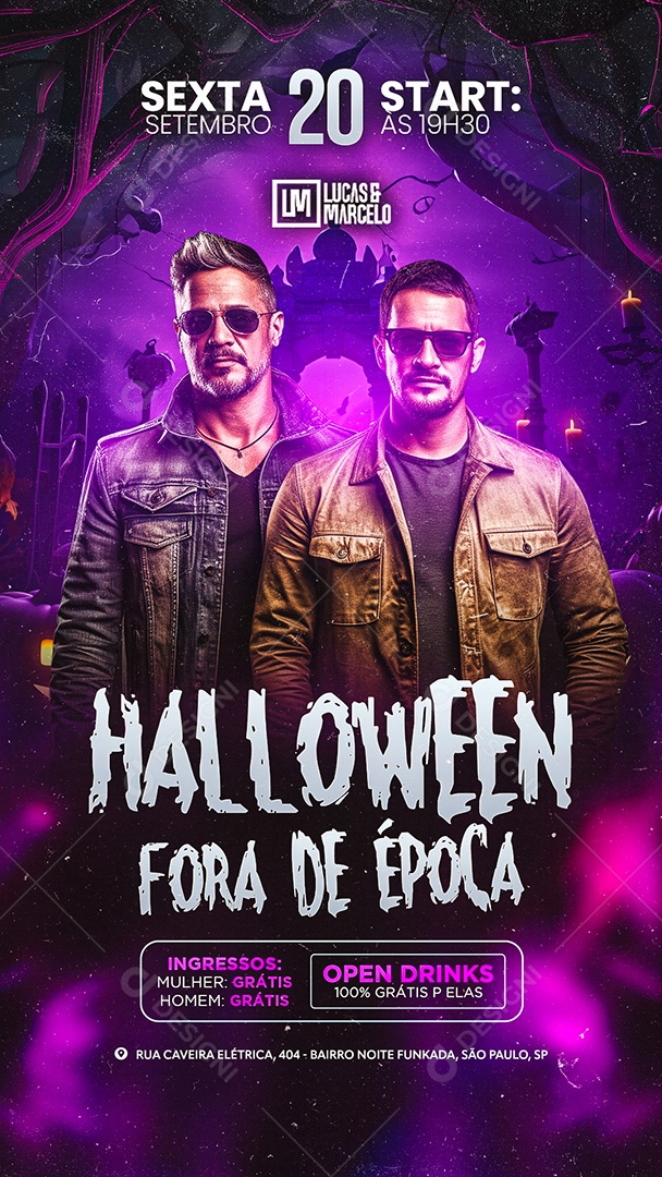 Flyer Story Halloween Fora de Época Social Media PSD Editável