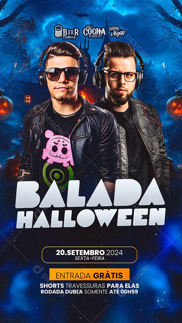 Flyer Stoey Balada Halloween Social Media PSD Editável