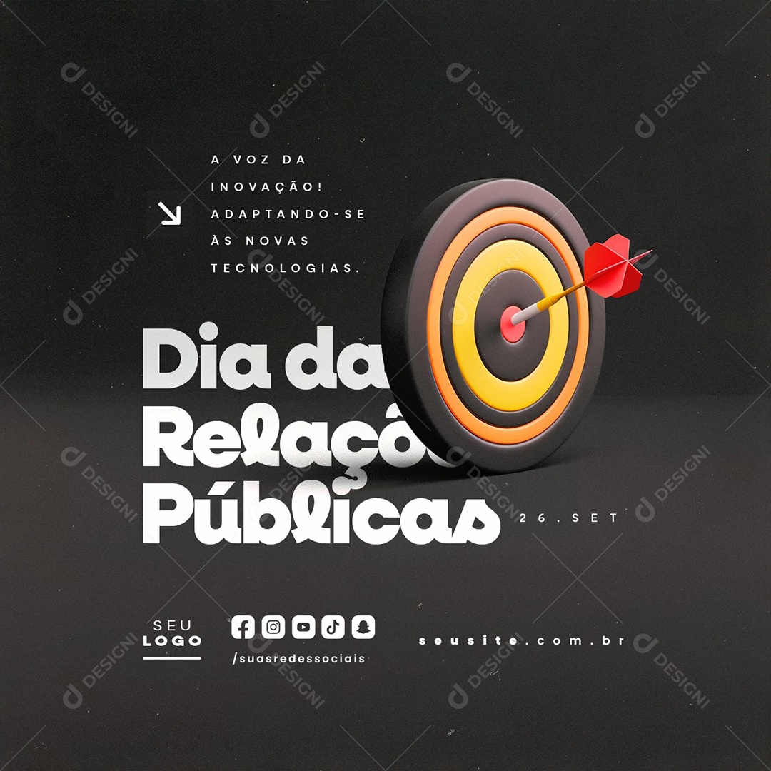 Dia das Relações Públicas 26 de Setembro a Voz da Inovação Social Medai PSD Editável