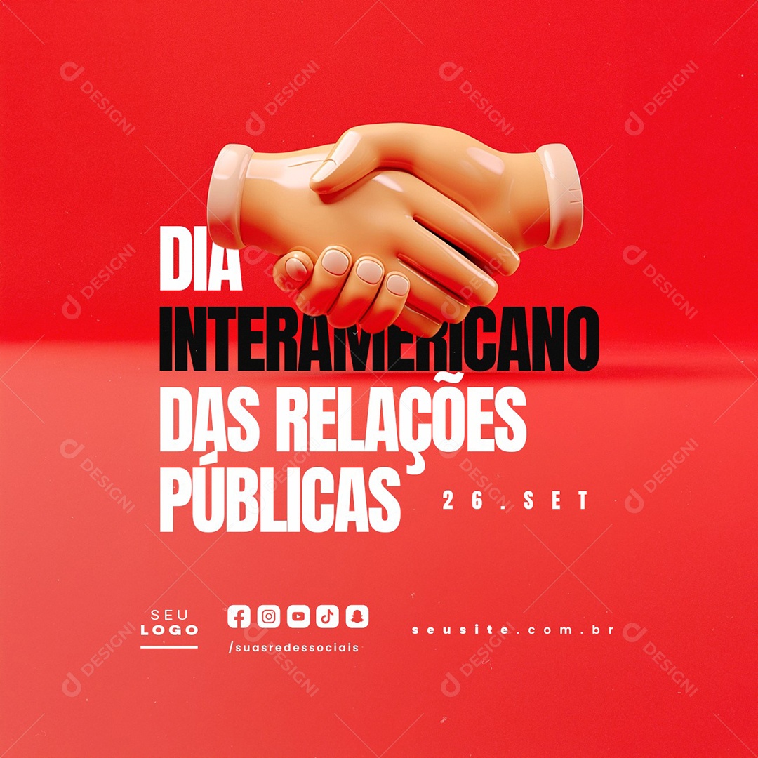 Dia das Relações Públicas 26 de Setembro Social Medai PSD Editável