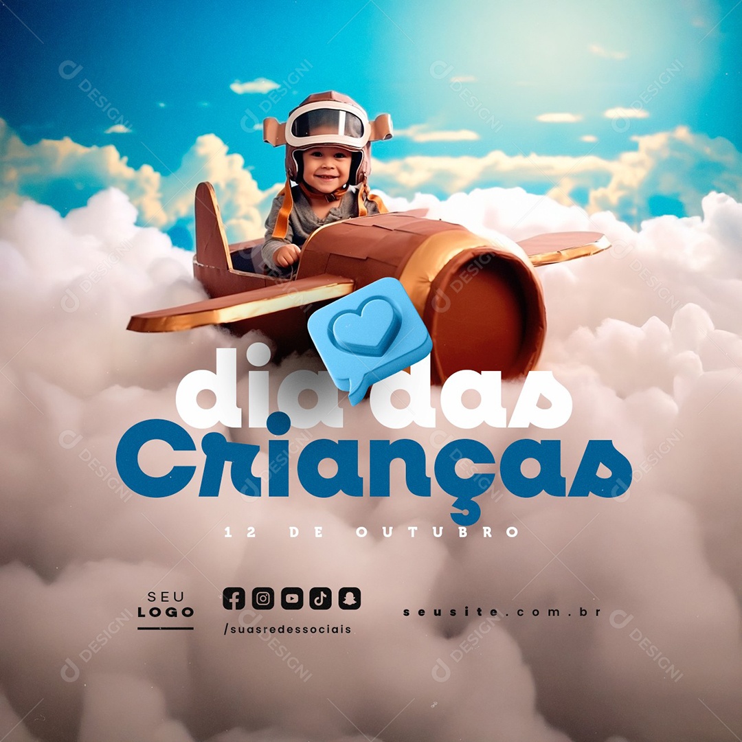 Dia das Crianças 12 de Outubro Social Media PSD Editável