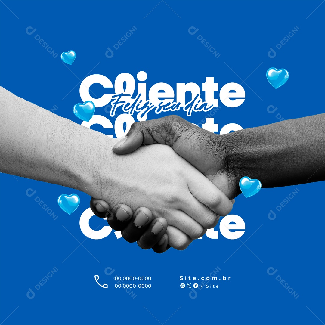 Dia do Cliente 15 de Setembro Parabéns Social Media PSD Editável
