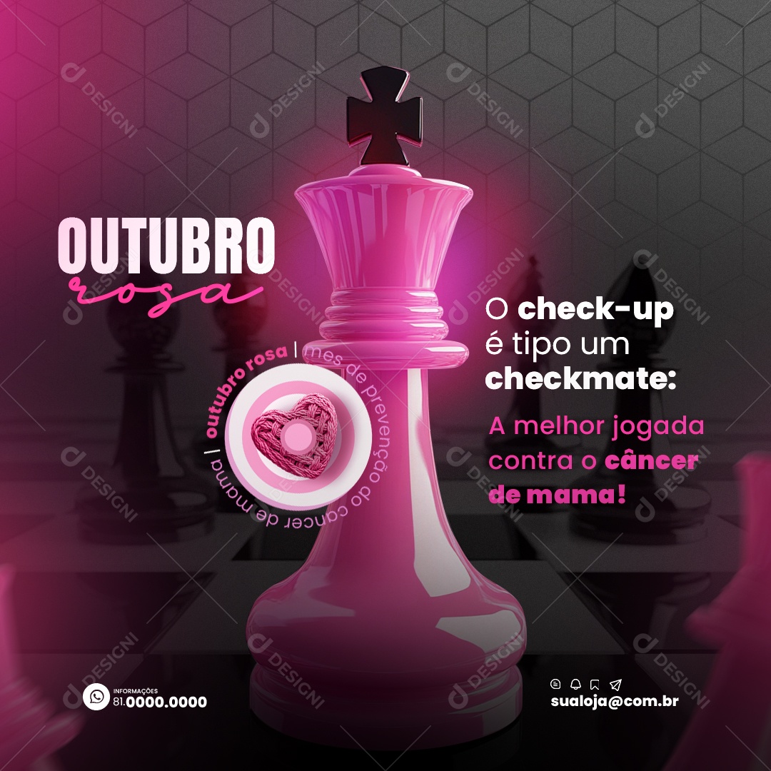 Story Outubro Rosa a Melhor Jogada Contra o Câncer de Mama Social Media PSD Editável