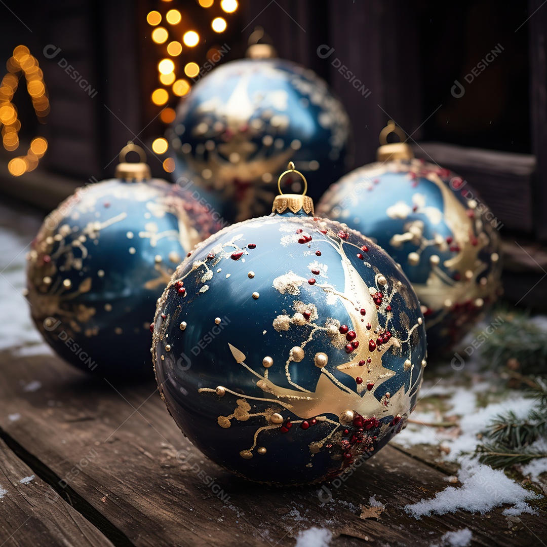 Bolinhas decoradas para decoração de natal