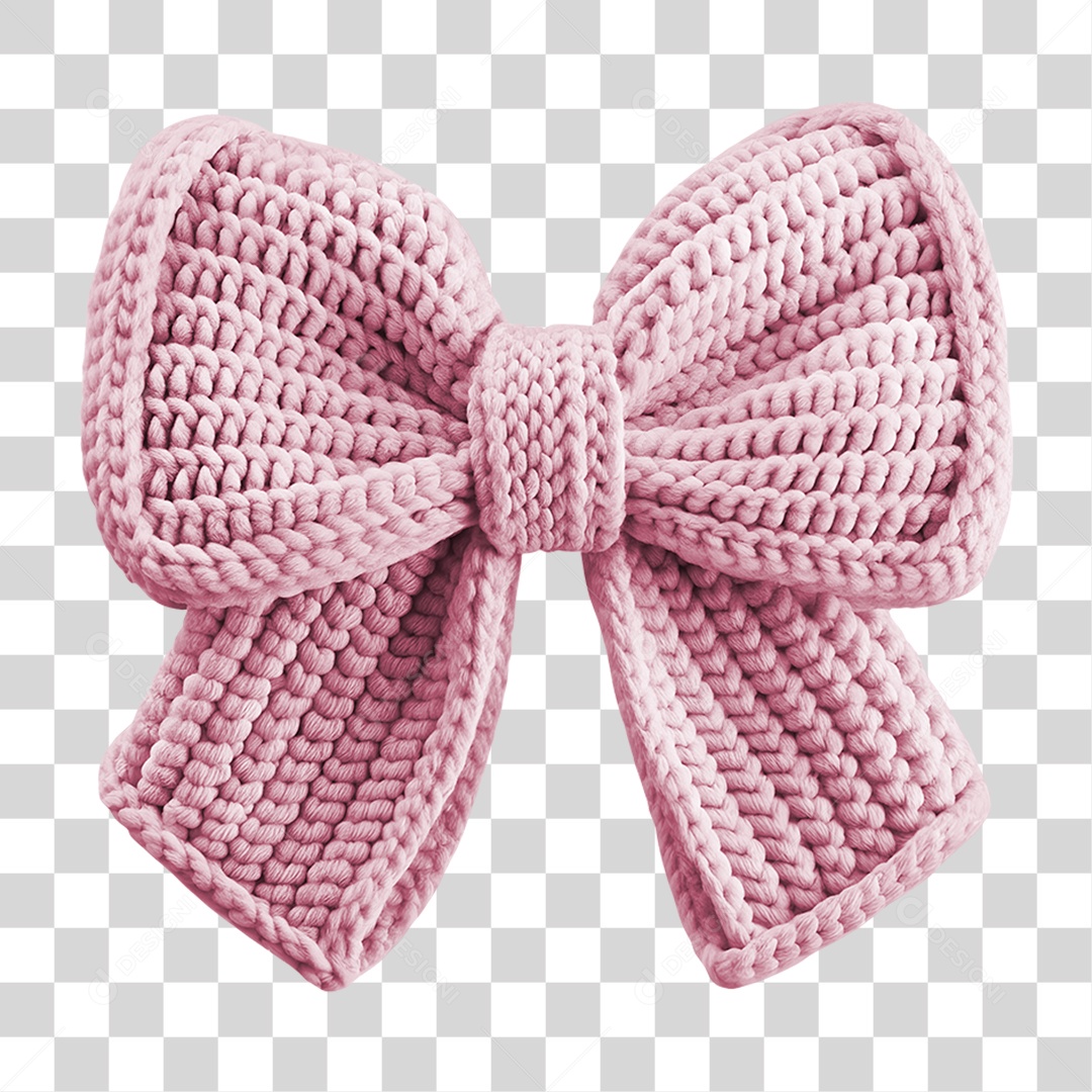 Elemento 3D Laço Branco PNG Transparente