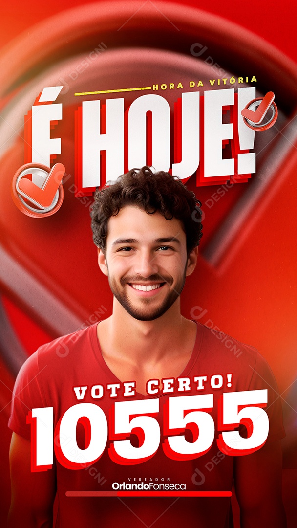 Story Política Candidato a Vereador Orlando Fonseca Social Media PSD Editável