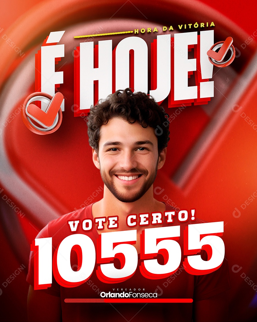 Política Candidato a Vereador Orlando Fonseca Social Media PSD Editável